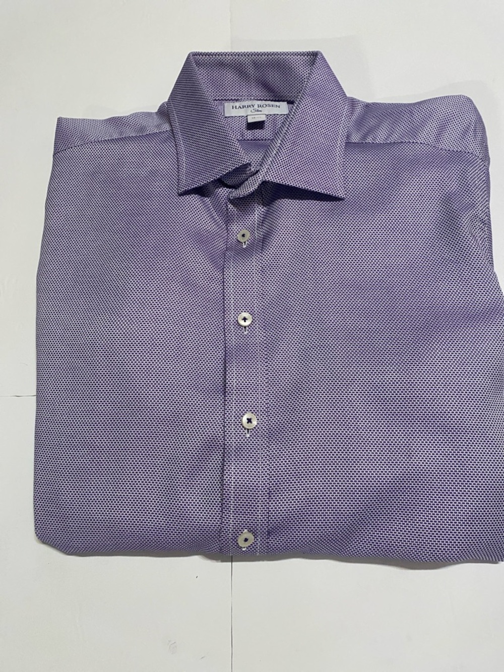 NWT Harry Rosen Men's Purple Patterned Dress Shirt size Large 16 1/2